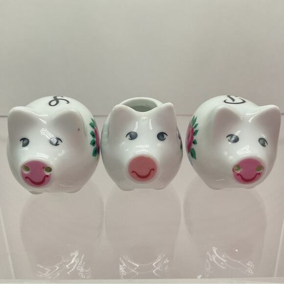 VTG Brinns of PA Salt and Pepper Shaker Set w Toothpick Holder - Picture 2 of 10